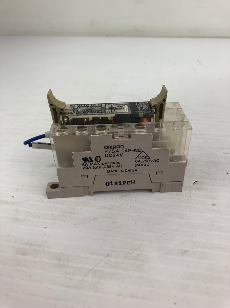 Omron G7SA-4A2B General Purpose Relay 24VDC with Base P7SA-14F-ND