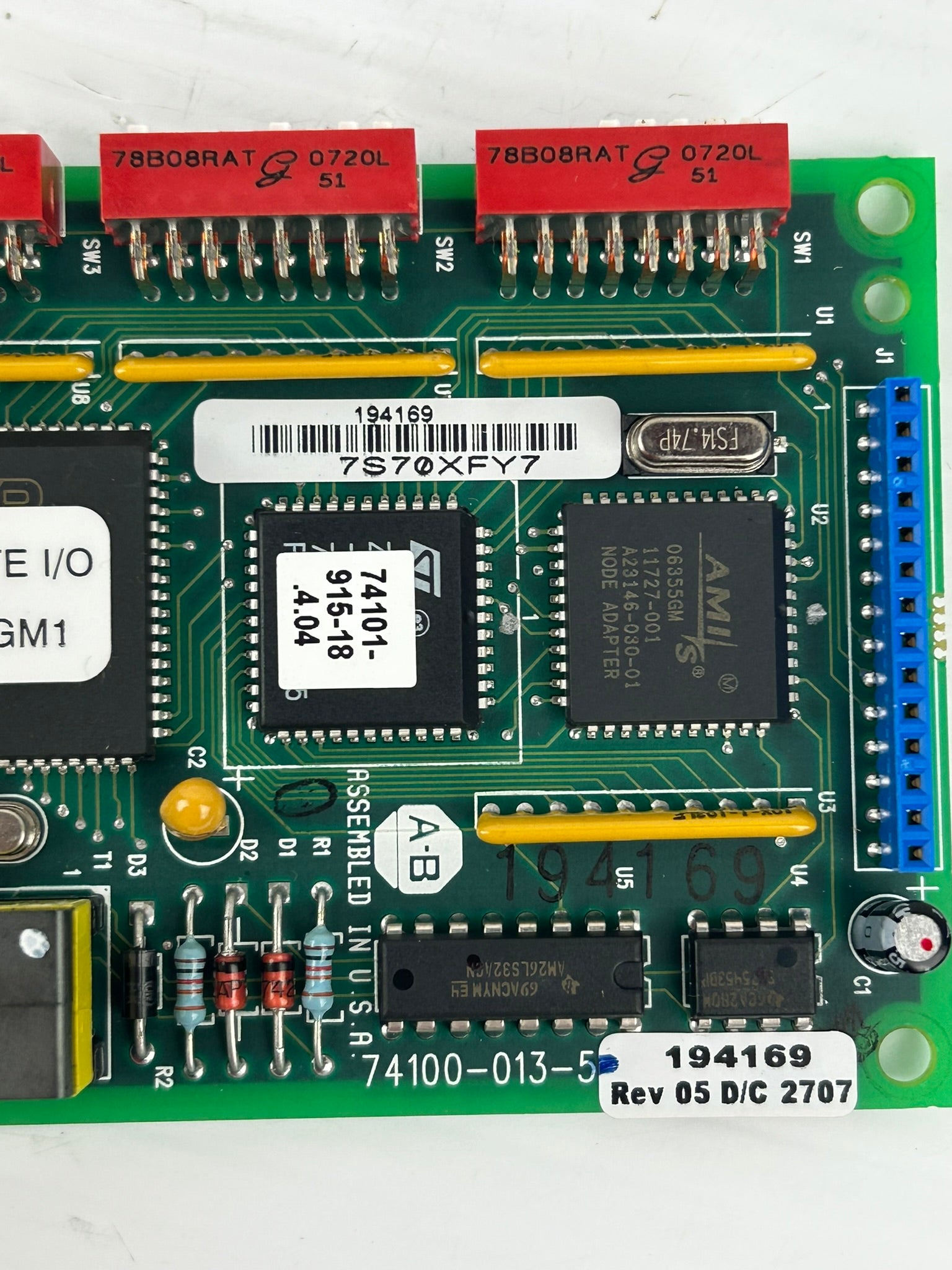 Allen Bradley 74100-013-5-194169 Circuit Board Rev 05 D/C 2707