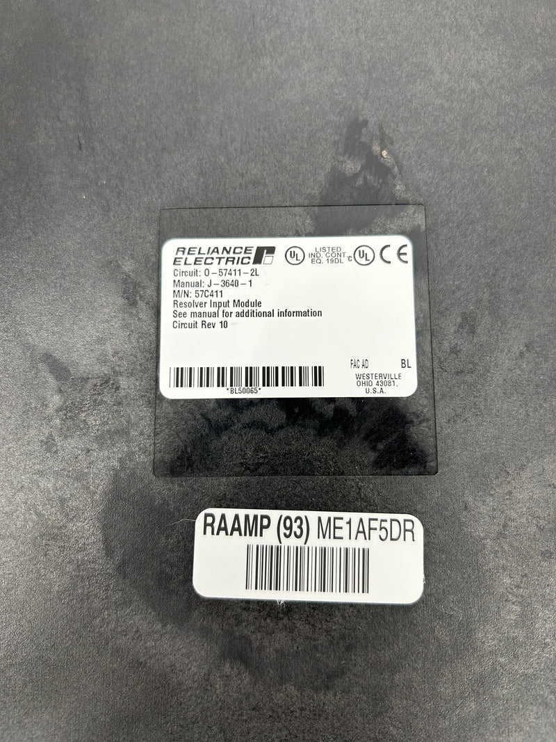 Reliance Electric 57C411 Resolver Input Module O-57411-2L J-3640-1 Rev 10