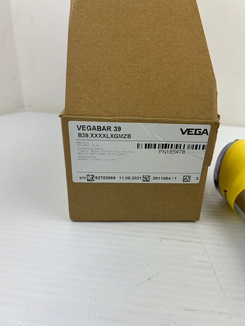 Vega Vegabar 39 Pressure Transducer PP-222 5FT PN185478