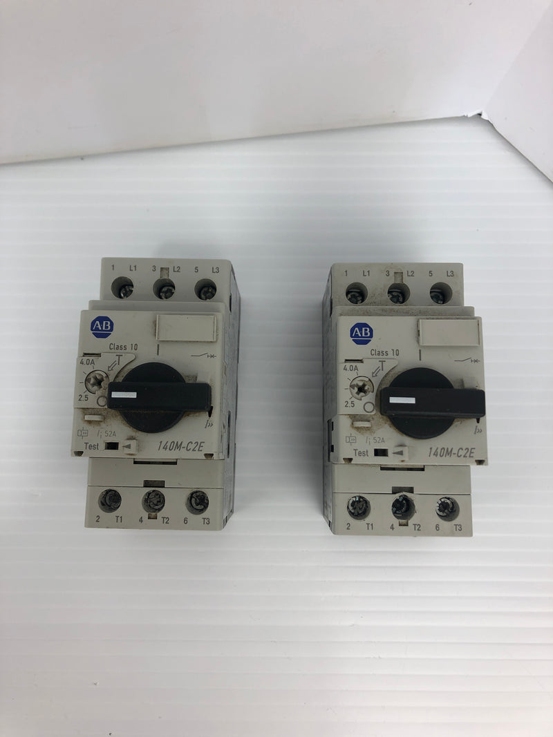 Allen-Bradley 140M-C2E-B40 Motor Protector Circuit Breaker Series C - Lot of 2