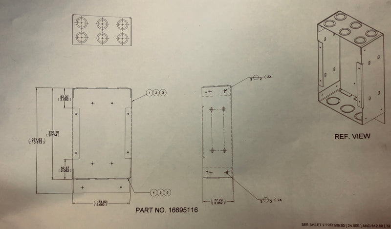 Steel Junction Box Weld Assembly 9" x 6"