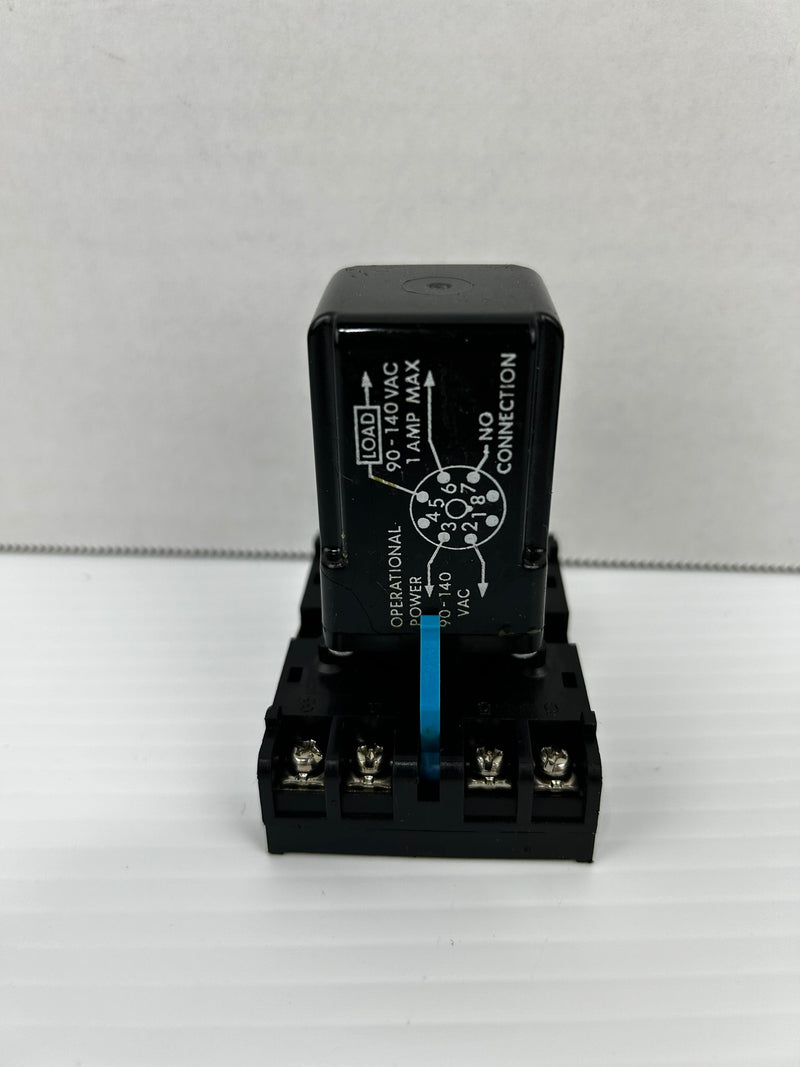 ISSC 1230-1-D-C Control Relay 90-140VAC 1A With RP-320 Base 250VAC 7A