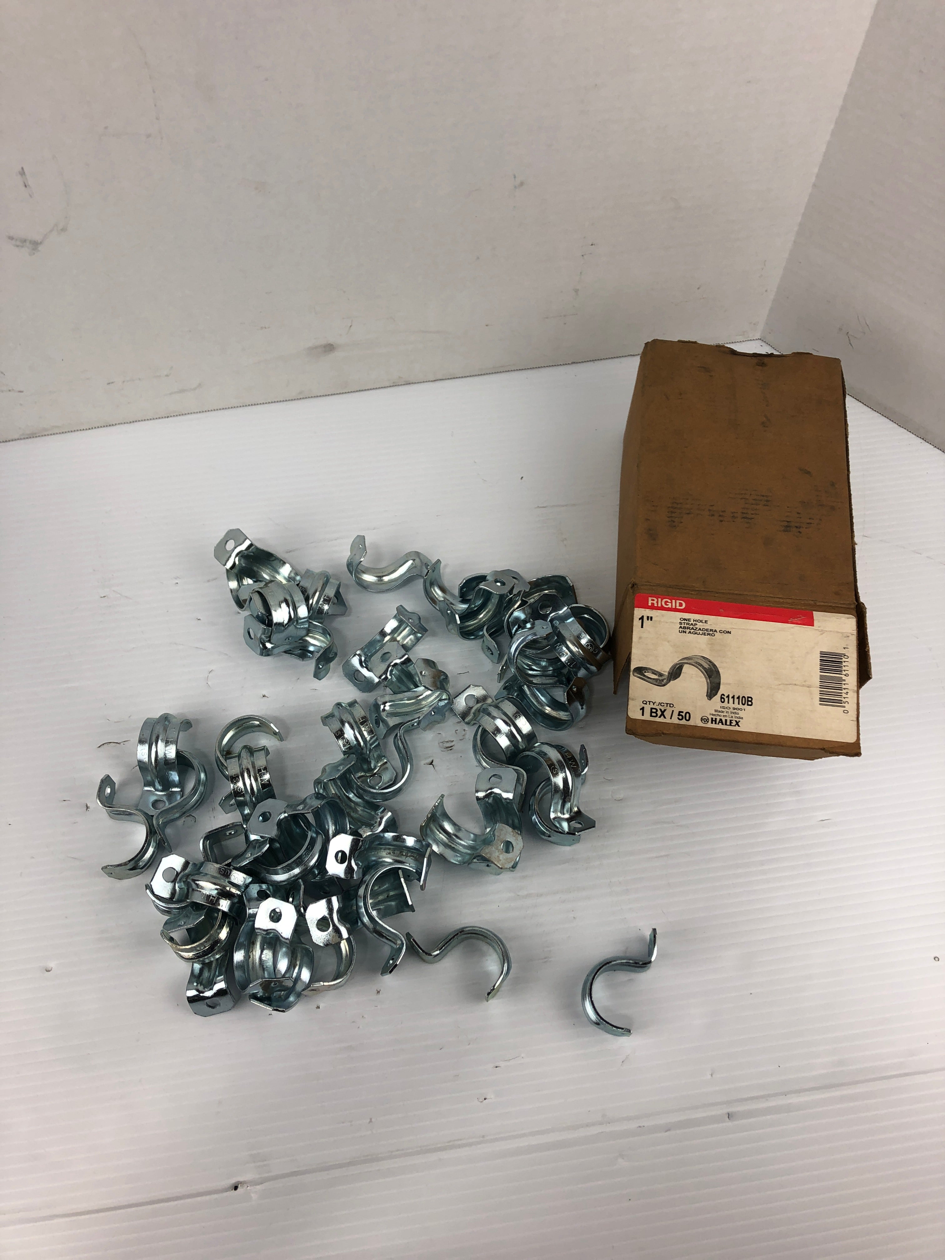 Halex 61110B 1" Rigid One Hole Strap - Box of 50