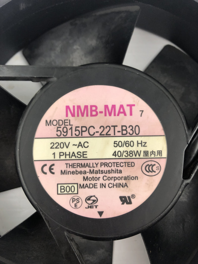 NMB-MAT 5915PC-22T-B30 Cooing Fan 220V-AC 1 Ph 50/60 Hz 40/38W