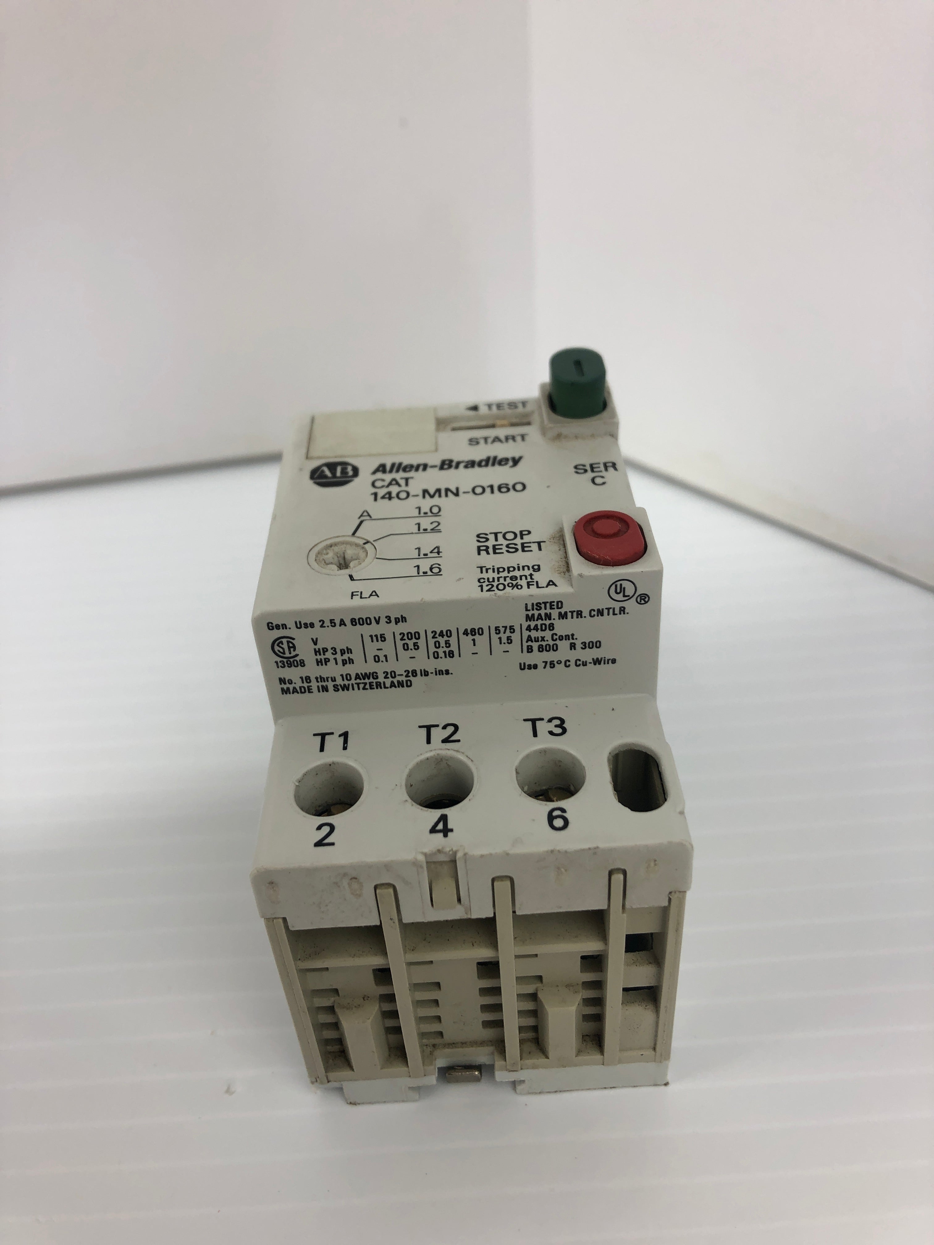 Allen-Bradley 140-MN-0160 Motor Starter Ser. C 600V 2.5A - Lot of 5