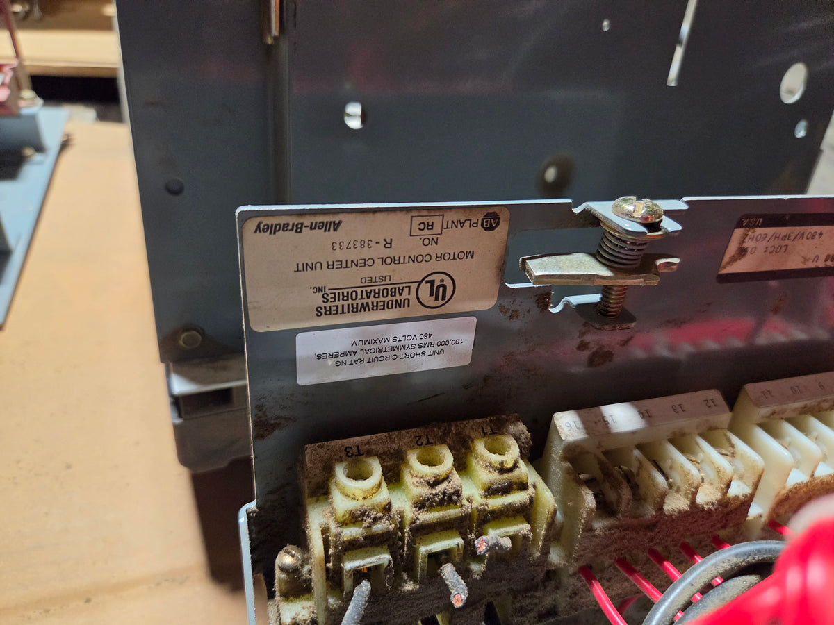 Allen-Bradley 2107B MCC Bucket Size 1 FVR 15A Breaker 3HP 3PH 480V - No Door