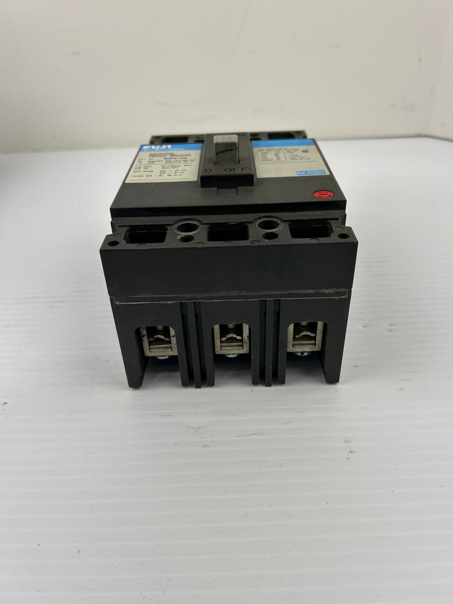 Fuji Electric BU3FHC-020L Industrial Circuit Breaker 20A 3 Pole 600VAC 250VDC
