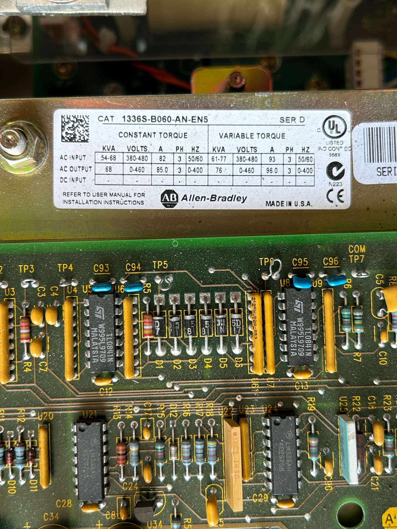 Allen-Bradley 1336 Plus Drive 1336S-B060-AN-EN5 Series D