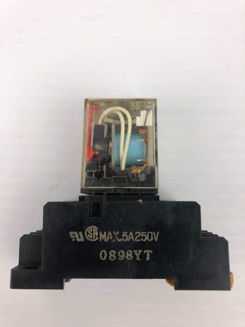 Omron MY4N Relay 24VDC with Base 0898YT 250V 5A