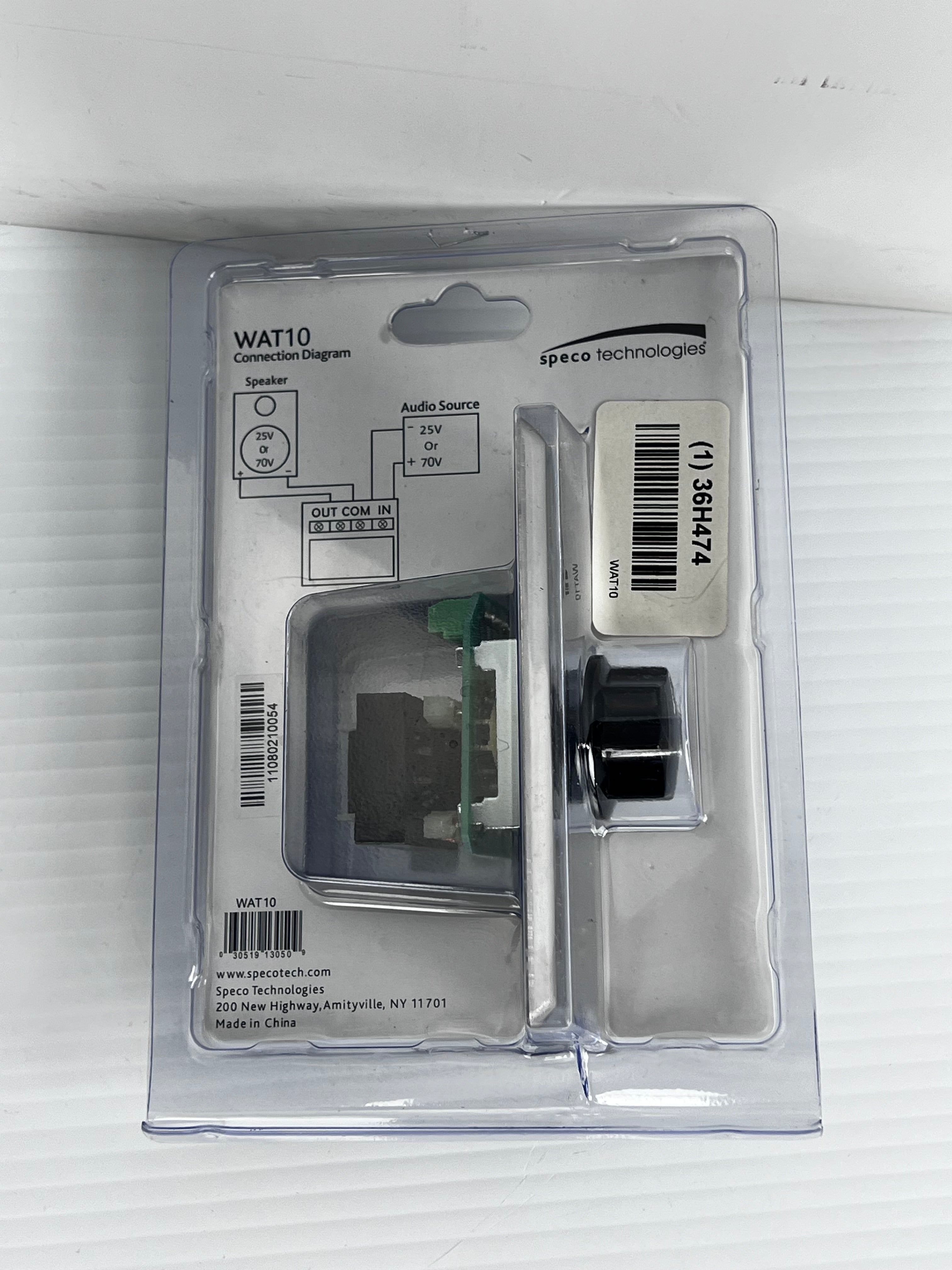 Speco Technologies WAT10 Speaker Volume Control 70V 10W
