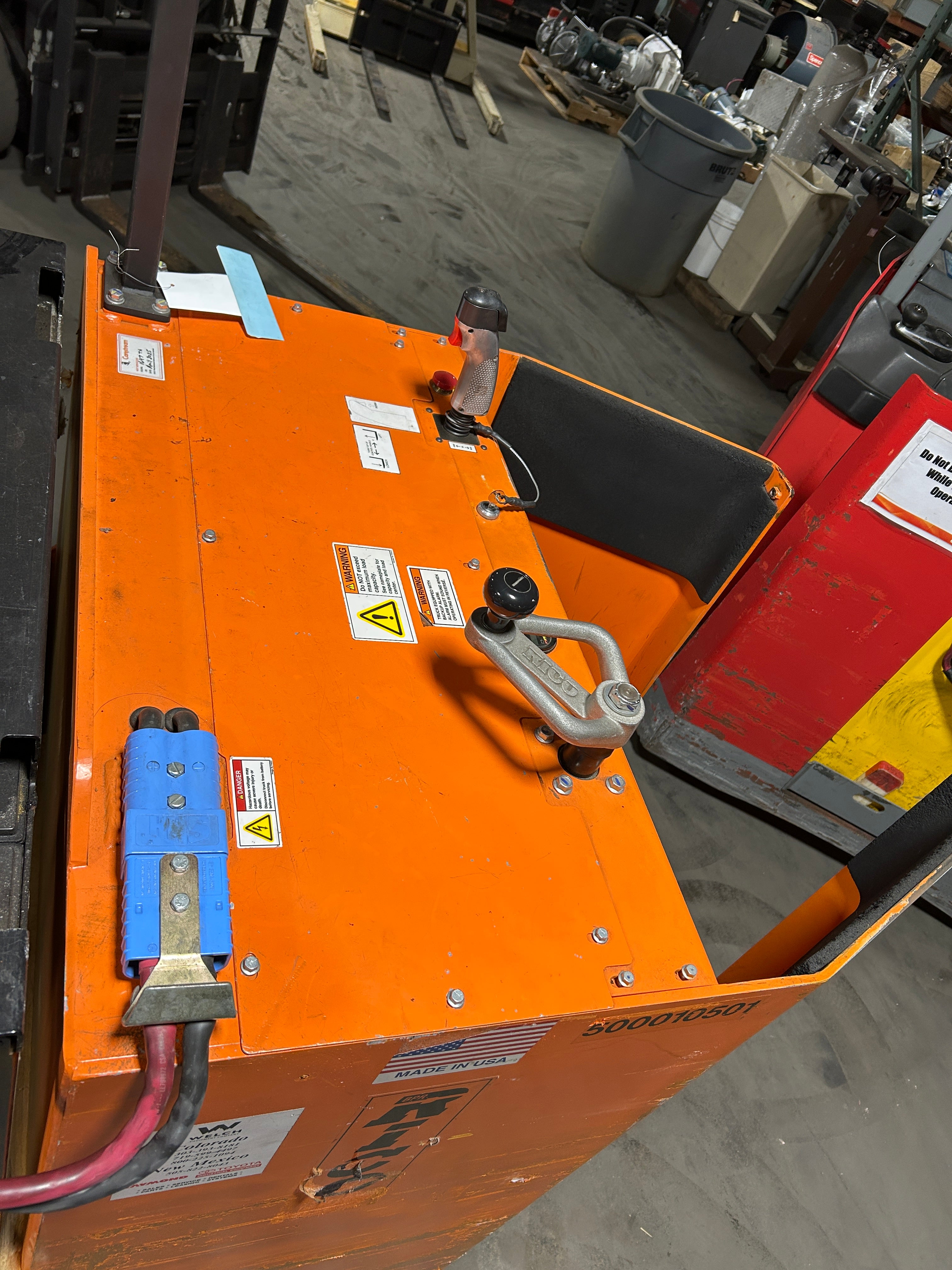 Rico PLR-100 Platform Lift Truck Stand-Up Electric 10,000 Lb 2587 Hrs 36V Type E