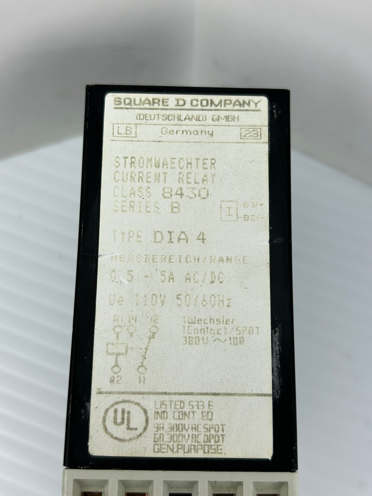 Square D DIA 4 Current Relay Series B Class 8430 110V 0,5-5A 50/60Hz