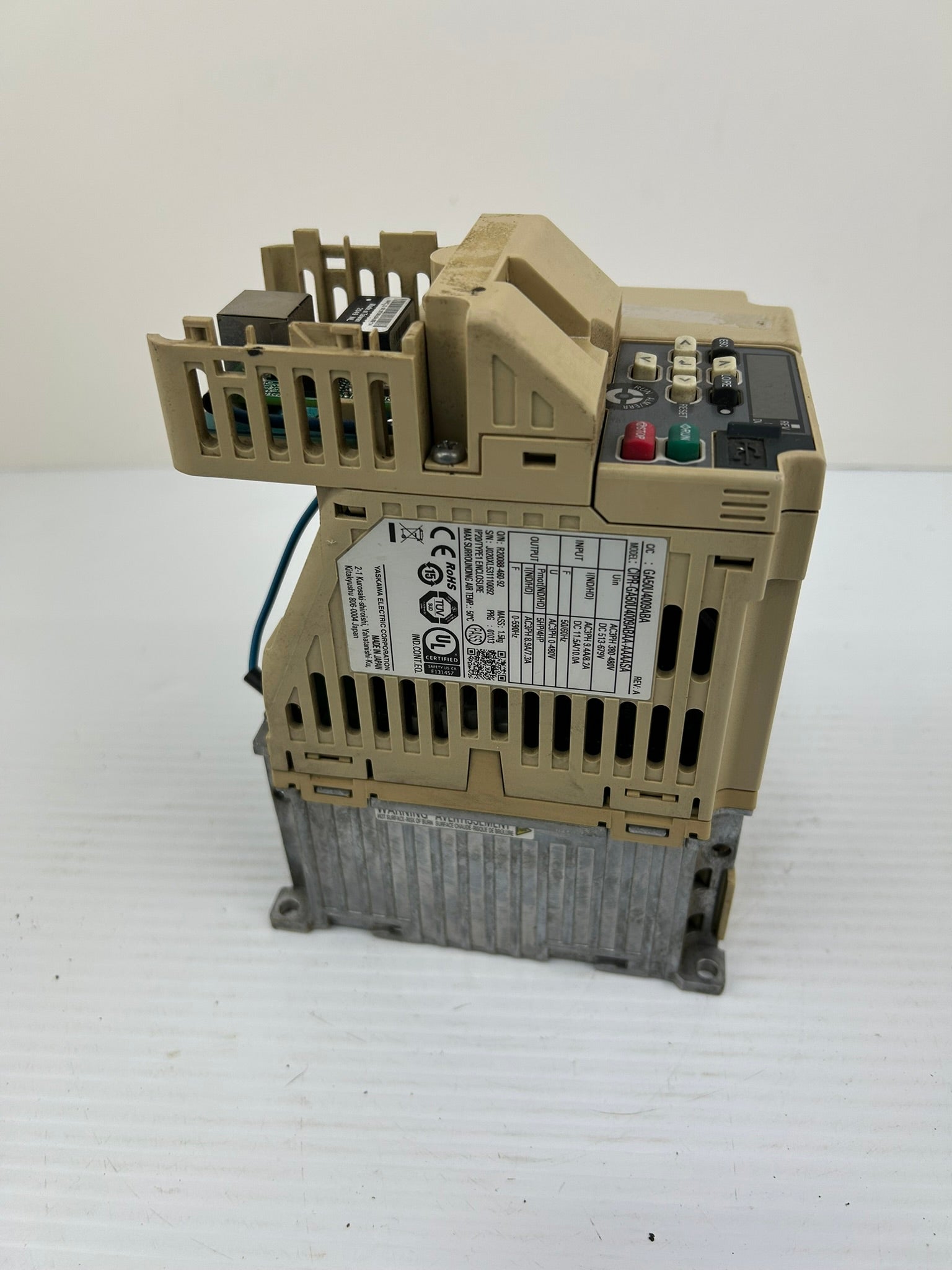 Yaskawa Electric CIPR-GA50U4009ABAA-AAAASA Industrial AC Micro Drive Rev A