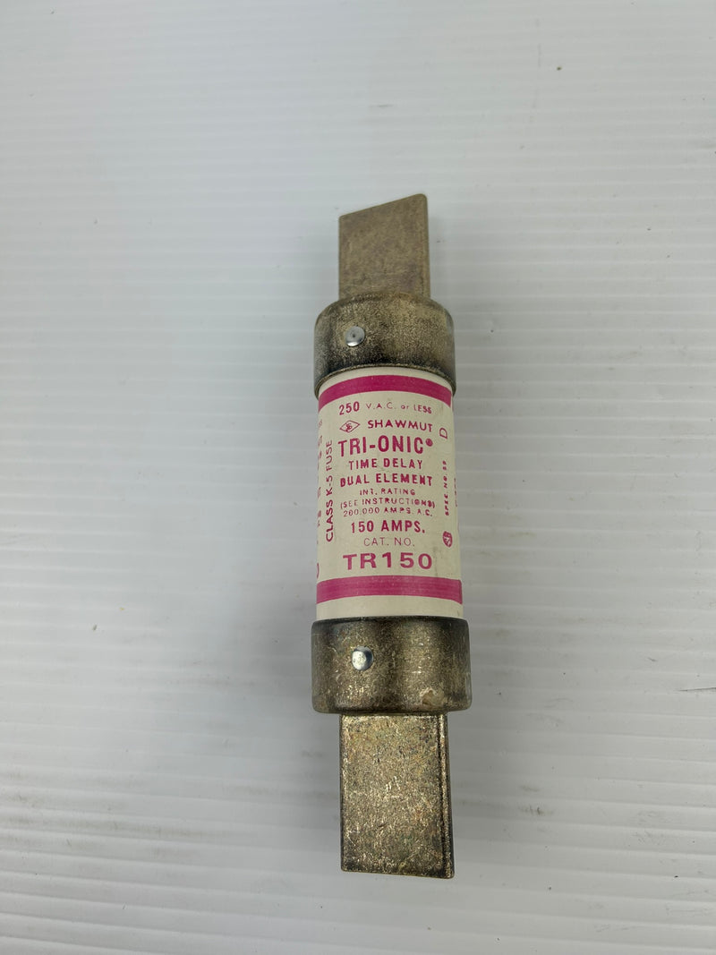 Shawmut TR150 Tri-Onic Time Delay Dual Element Fuse 150A 250V Class K-5