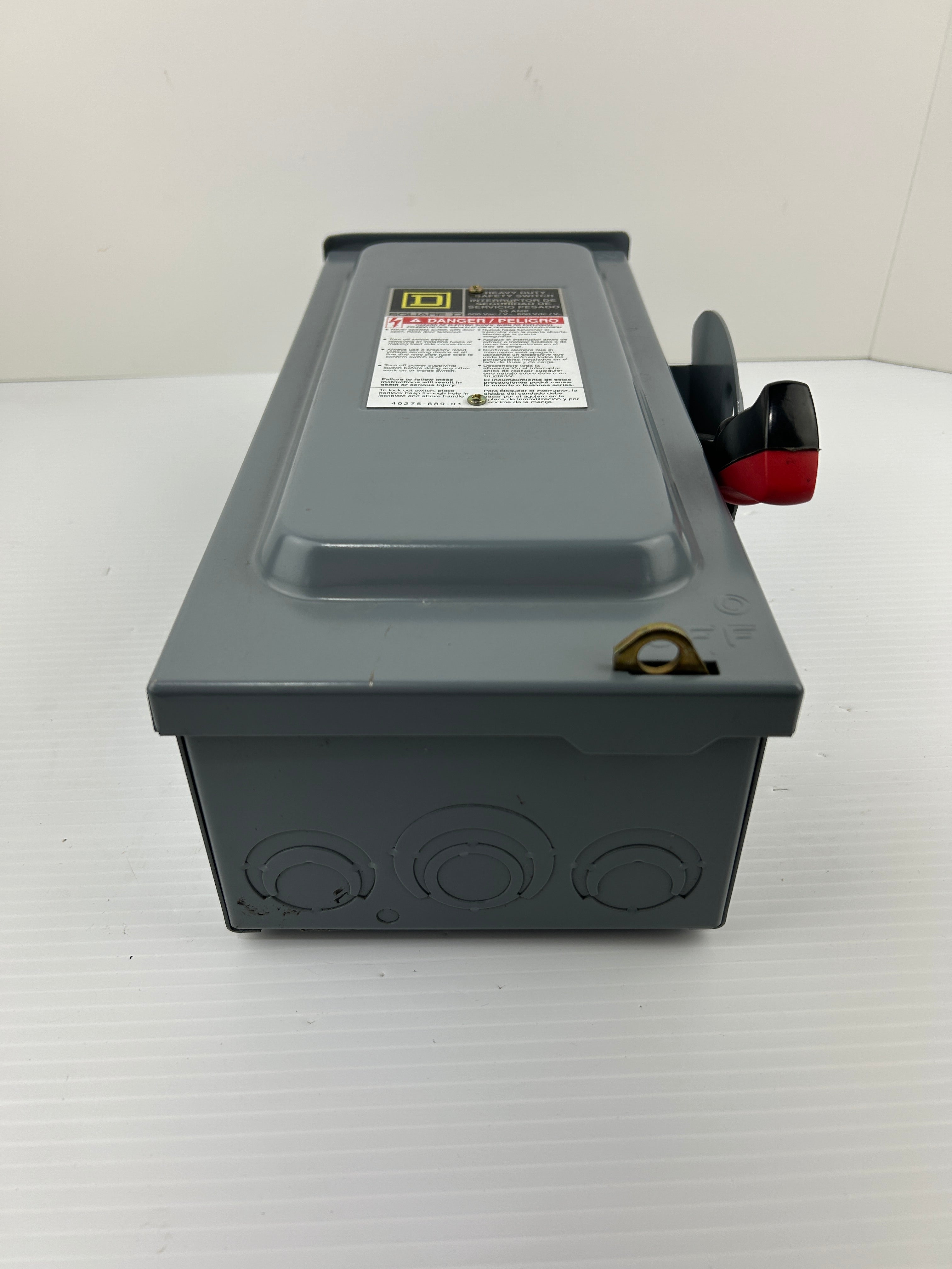 Square D H361RB Heavy Duty Safety Switch Enclosure 30A Series F1 Type 3R