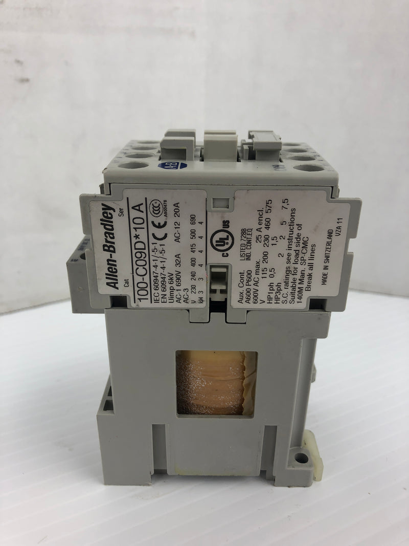 Allen-Bradley 100-C09D*10 Contactor Series A 690V 32A 3PH