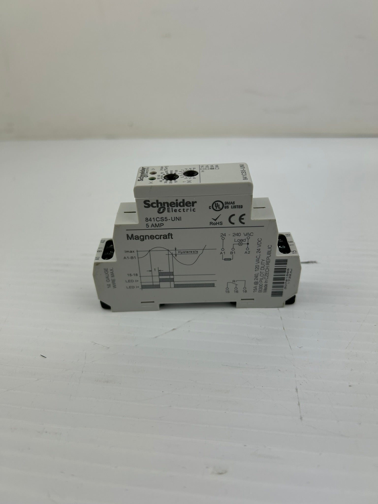 Schneider Electric 841CS5-UNI Current Sensing Relay 5 Amp Magnecraft