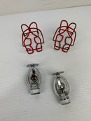 Grinnell 458A Duraspeed Fire Sprinkler Aluminum w/ Wire Cage 165F/74C - Lot of 2