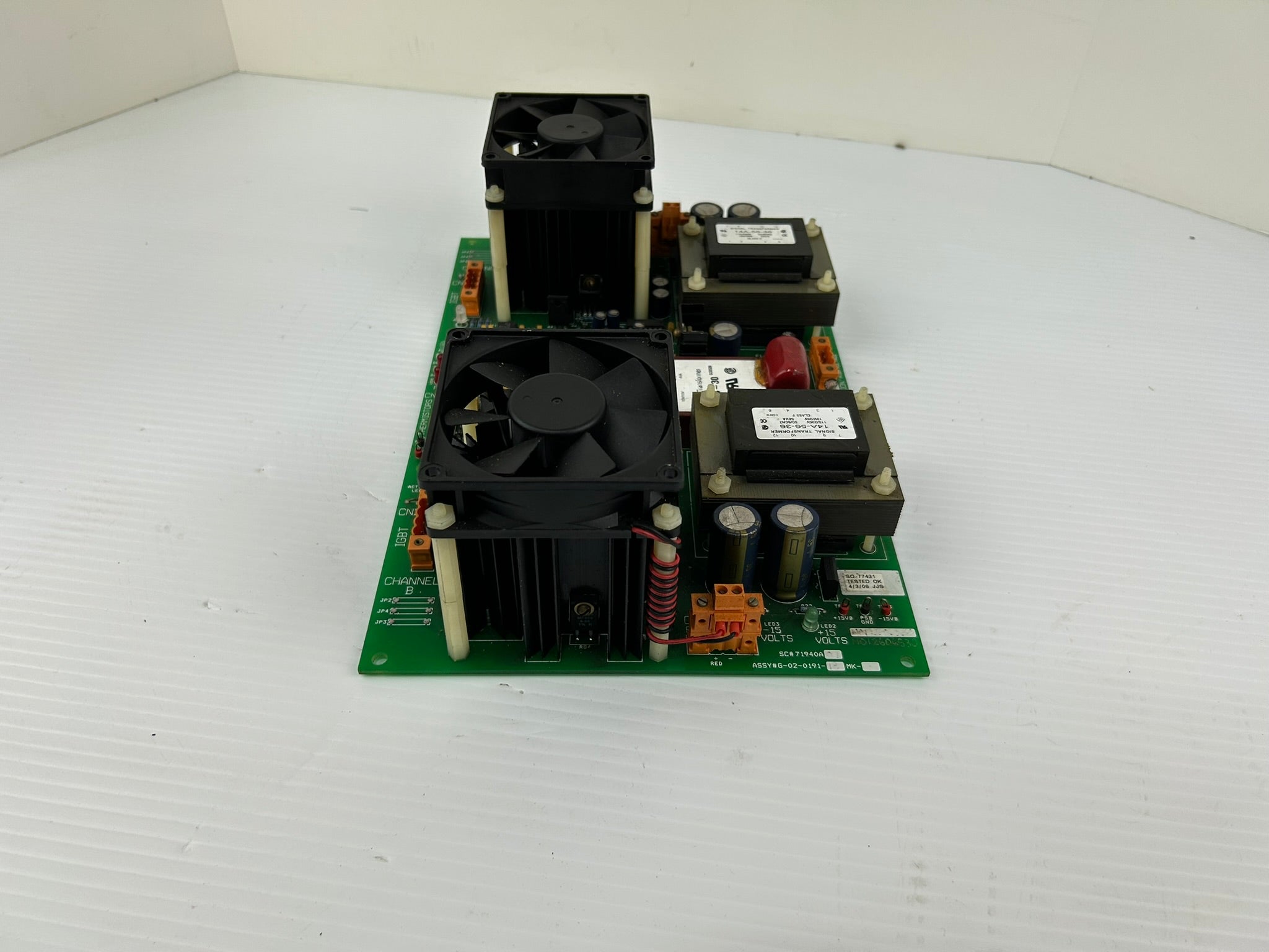 Ajax Tocco SC#71940A Dual Channel Power Supply Control Board ASSY#G-02-0191-MK