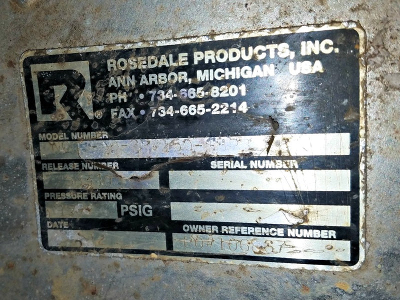 Rosedale Strainer Water Filter NC08-50-2P-150-SBPB Used