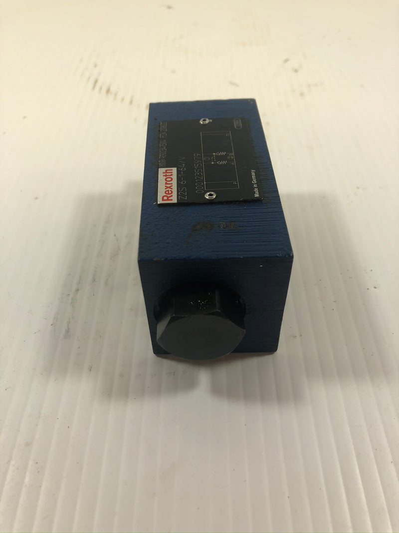 Rexroth Z2S6-1-64/V Hydraulic Block Valve