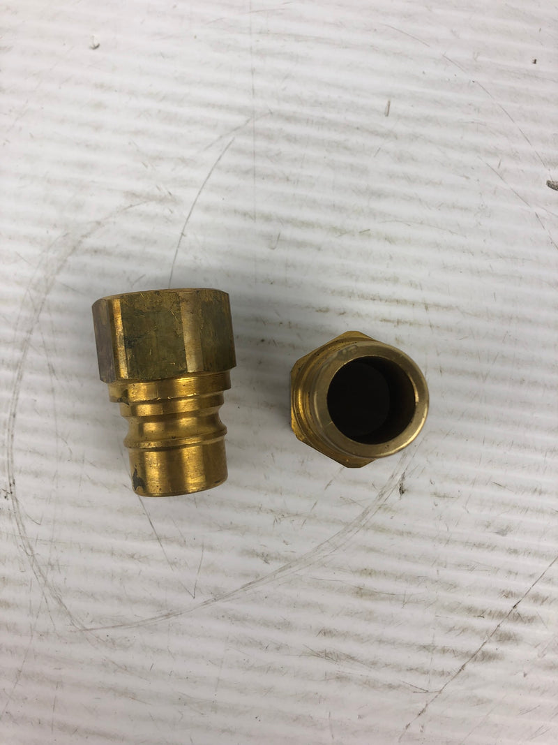 Dixon V6F6-B-E 3/4" H-Nipple NPTF Brass Fitting - Lot of 2