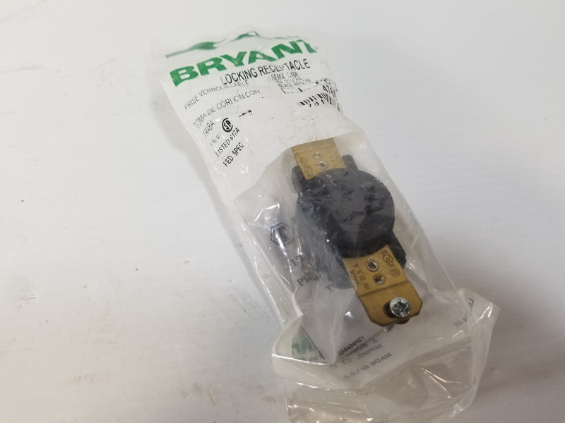 Bryant 4760 Locking Receptacle 15A 277VAC Black Nylon