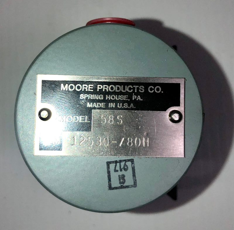 Moore Products Co. Low Limit Relay Model 58S B/M 12530-/80H