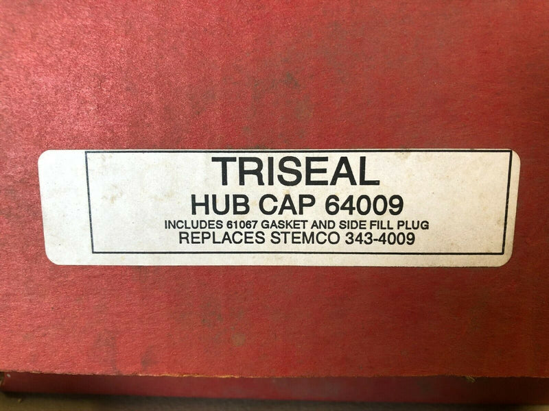 Triseal Hub Cap 64009 with Gasket and Side Fill Plug (Replaces Stemco 343-4009)