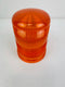Orange Beacon Lens Light Cover Twist Lock 6-1/4" Tall 4" and 4-1/2" Diameter