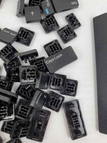 Keyboard Key Caps - Flat Black Key Caps - Full Set of Key Caps - Crafts - Art