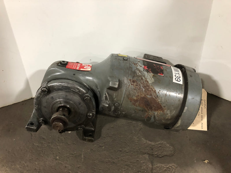 Dayton 3N175 Right Angle Gearmotor 1 HP 3 PH 11.25 Ratio 1750 RPM 230/460V