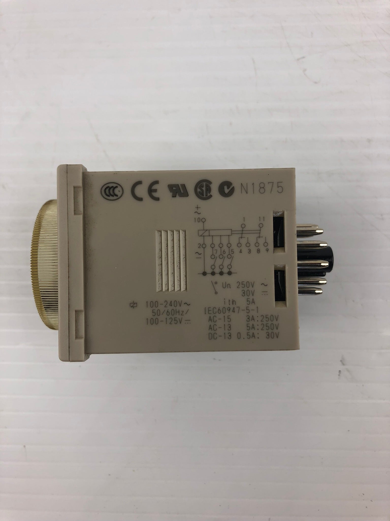 OMRON H3CR-A Timer Switch Type 100 to 240 VAC 50/60Hz 0-1.2 Sec