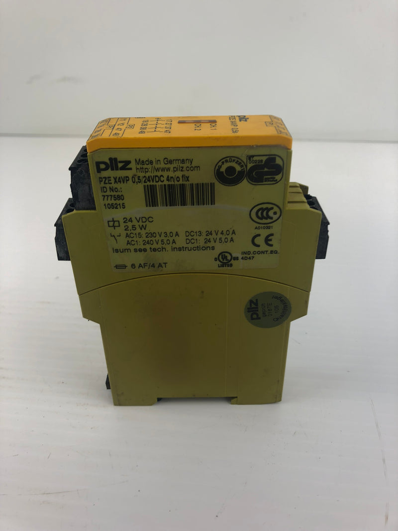 Pilz PZE X4VP Safety Relay 0,5s 24VDC 4n/o fix