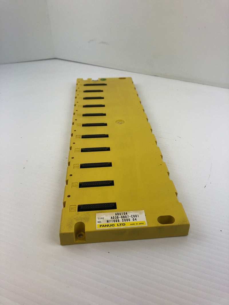 Fanuc A03B-0807-C001 10 Slot Module Base Plate ABU10A