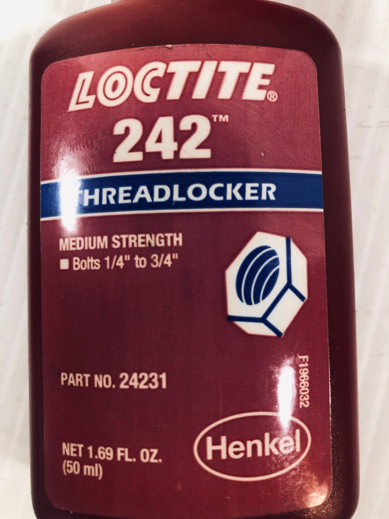 LocTite Threadlocker 242 Medium Strength 24231 1.69 Ounce 50ml Lot of 3