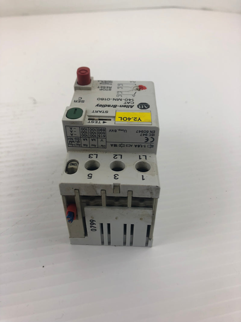 Allen-Bradley 140-MN-0160 Manual Motor Starter Series C