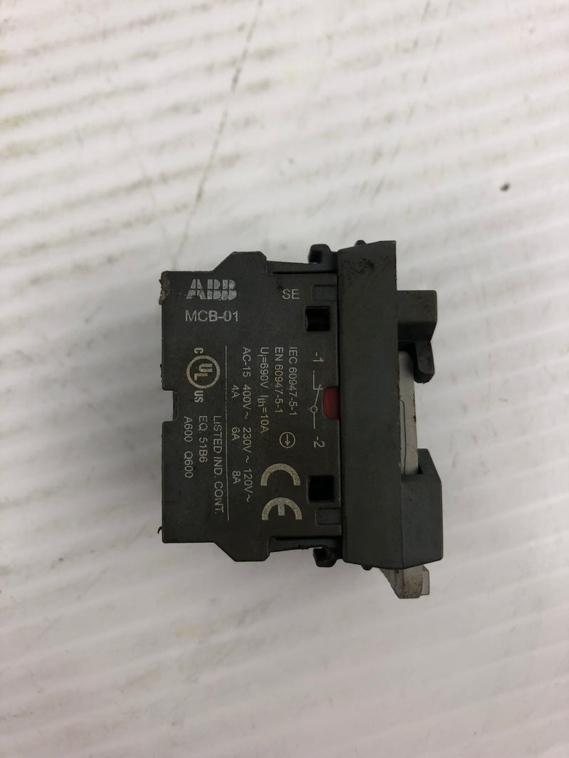ABB MCB-01 Contact Block IEC 60947-5-1 - Lot of 2 Connected