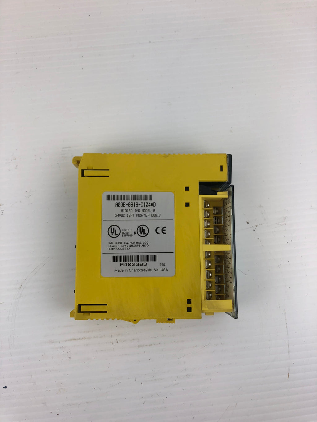 Fanuc A03B-0819-C104#D I/O Module Model A AID16D 24VDC 16PT POS New Logic