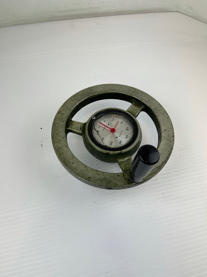 Mikipulley 2-3/8" Rotating Gauge with 7" Aluminum Handle SD-75 Cracked Glass