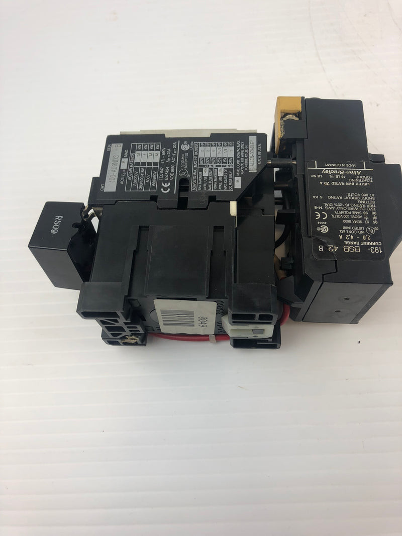 Allen-Bradley 100-A09ND3 Series B Contactor with 193-BSB 42B Overload Relay