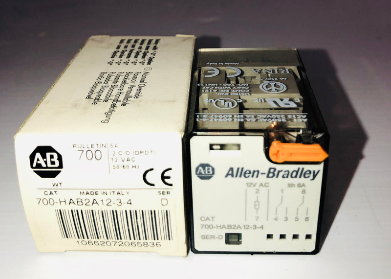 Allen -Bradley Relay Category 700-HAB2A-12-3-4 Series D