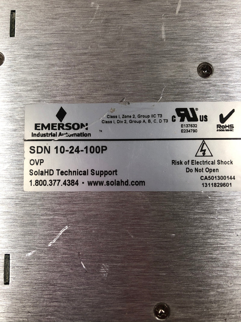 Emerson Sola SDN 10-24-100P Power Supply 24VDC 10A