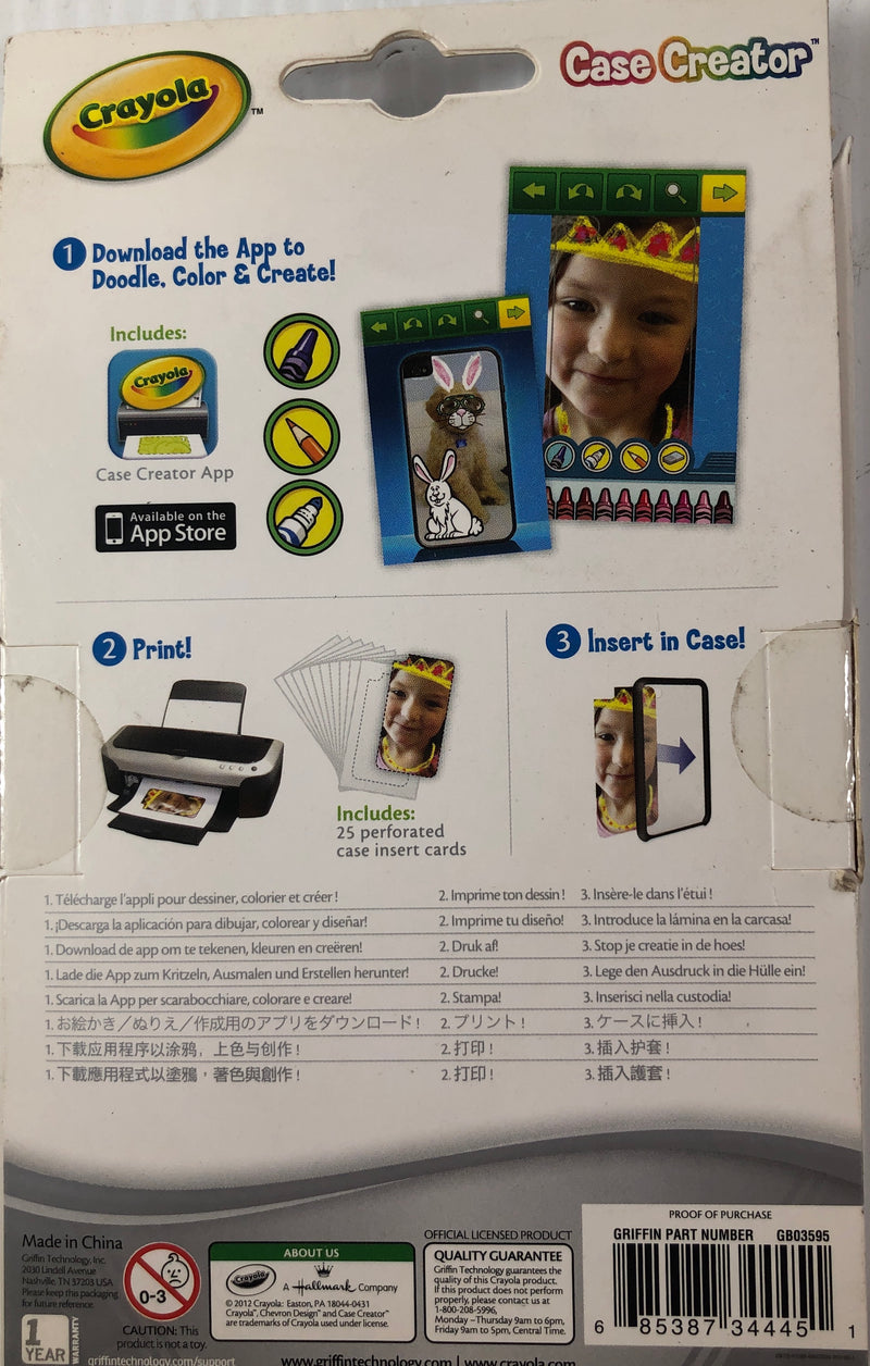 Griffin Crayola Case Creator for iPod Touch 4th Generation 8GB 32GB 64GB