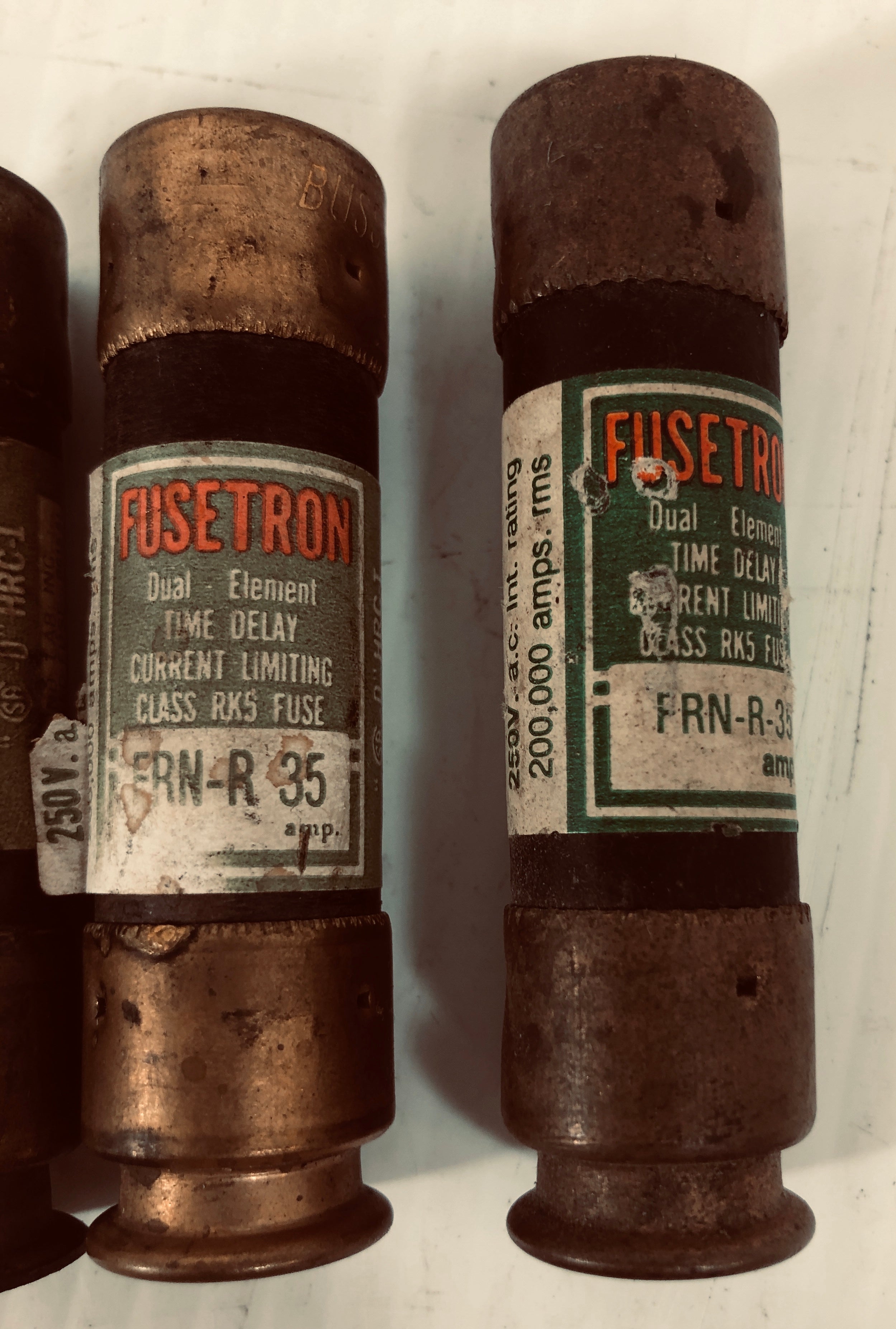Fusetron FRN-R-35 Time Delay Fuse - Lot of 3