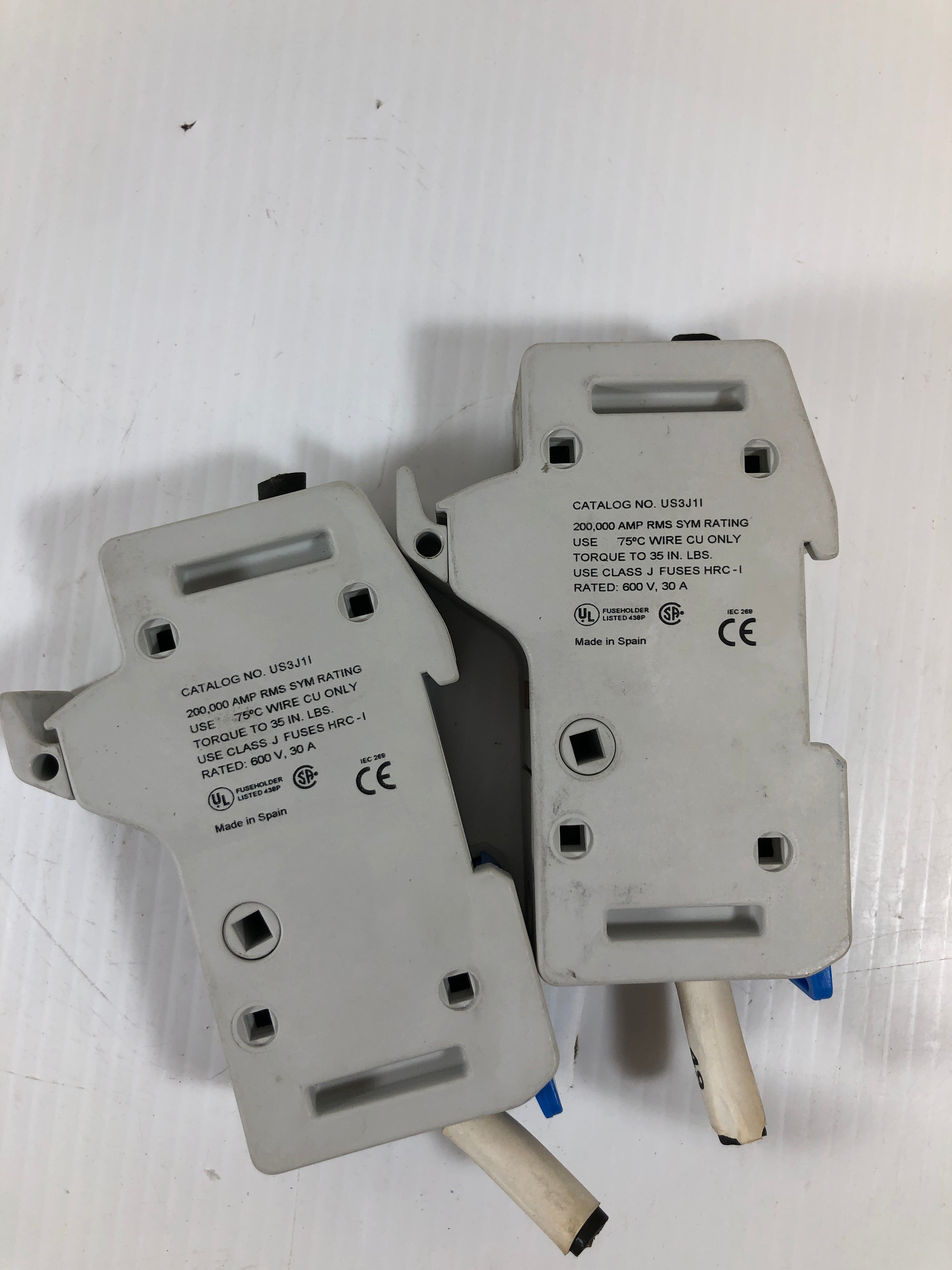 Ferraz Shawmut US3J1L Ultrasafe Fuse Holder - Lot of 2