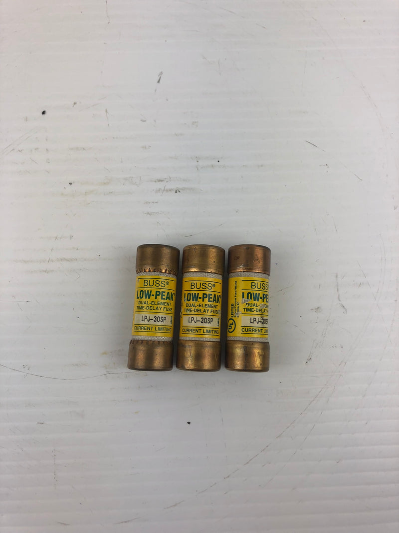 Buss LPJ-30SP Low-Peak Current Limiting Fuse - Lot of 3