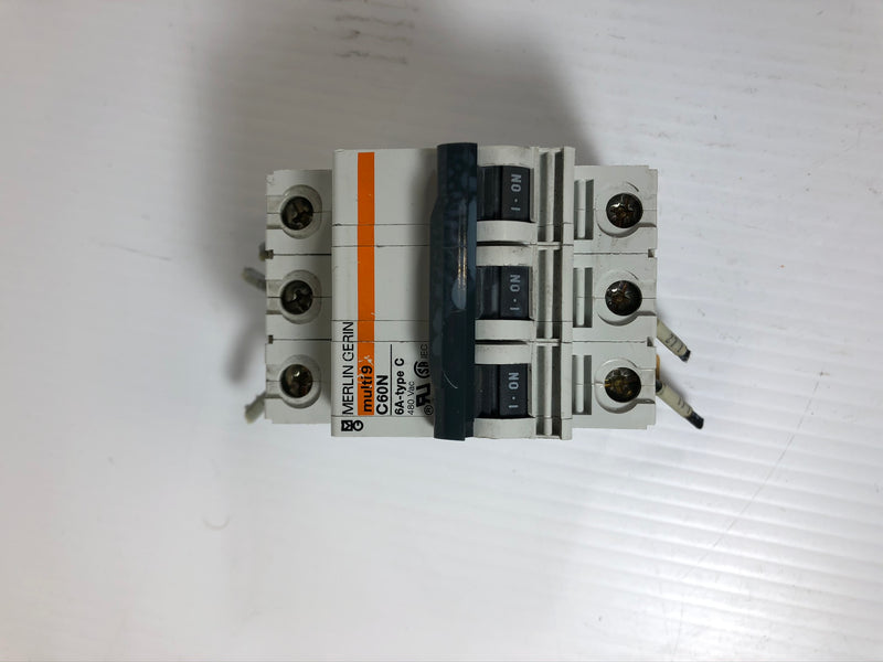 Merlin Gerin multi9 C60N Circuit Breaker 6A Type C 480 VAC