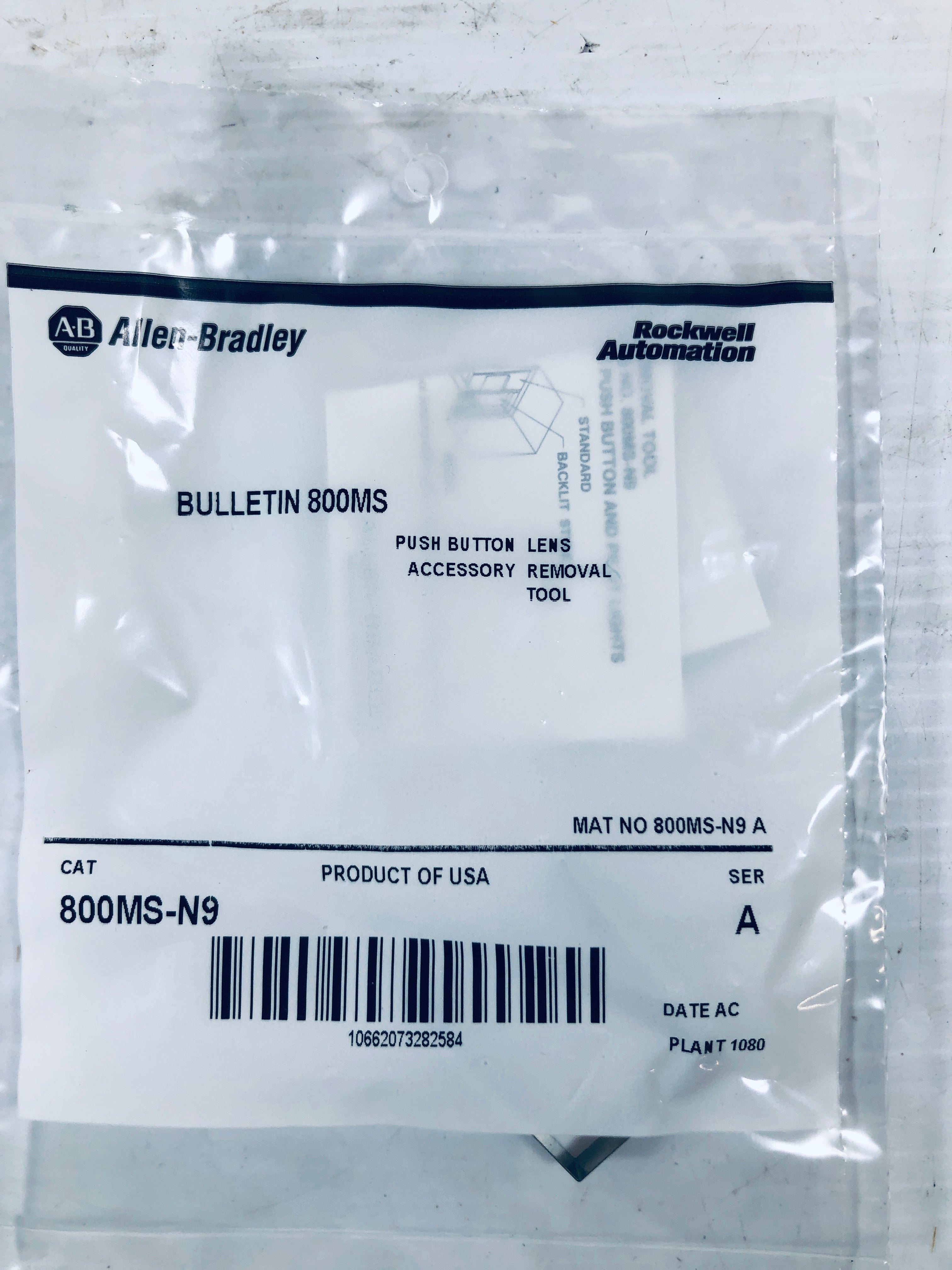 Allen-Bradley 800MS-N9 Push Button Lens Removal Tool Series A